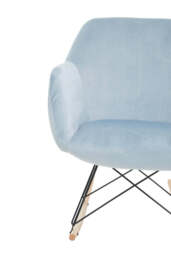 Fresco Small Rocking Chair – Blue Velvet - thumbnail 5