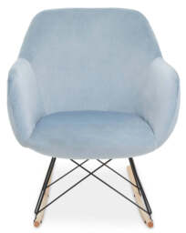 Fresco Small Rocking Chair – Blue Velvet - thumbnail 1