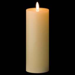 A Flameless Classic: Natural Glow 3x8 Cream Wax LED Candle - thumbnail 3