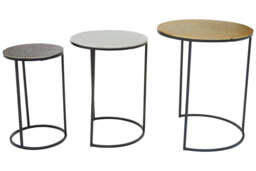 Calypso Hammered Metal Tables – Nest of Three - thumbnail 6
