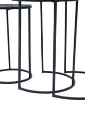 Calypso Hammered Metal Tables – Nest of Three - thumbnail 4