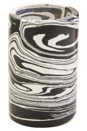 Black Delmorae Two Marble Candle Way And White Holder
