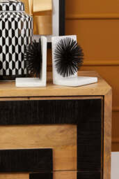 Breeze Set of Two Black Finish Starburst Bookends - thumbnail 5