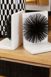 Breeze Set of Two Black Finish Starburst Bookends - thumbnail 4