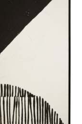 Sundown Painted White and Wall Abstract Hand Art Black - thumbnail 3