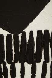 Sundown Painted White and Wall Abstract Hand Art Black - thumbnail 4