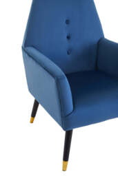 Linea Midnight Blue Velvet Button Detail Chair - thumbnail 4