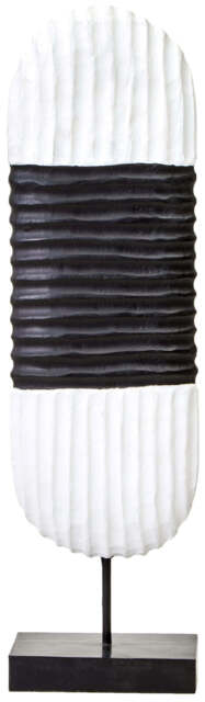 and Sculpture Black Wood Harbour Oblong White Mango - image 1