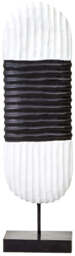 and Sculpture Black Wood Harbour Oblong White Mango