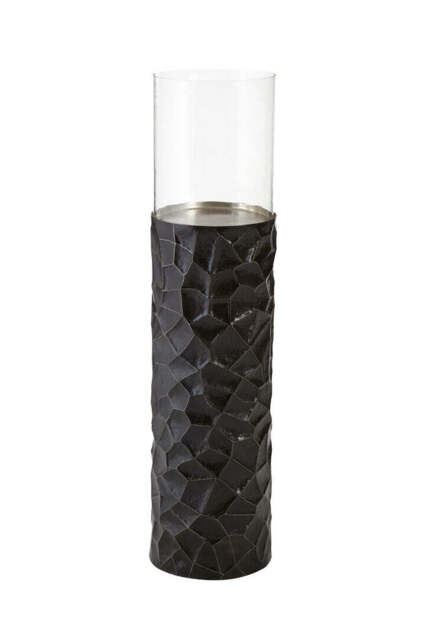 Umber Hurricane Candle Holder – Black (Small) - image 1