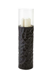 Umber Hurricane Candle Holder – Black (Small) - thumbnail 6