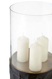 Umber Hurricane Candle Holder – Black (Small) - thumbnail 4
