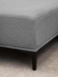 Gilded Chaise Sofa – Grey Fabric (3 Seat, Right) - thumbnail 3