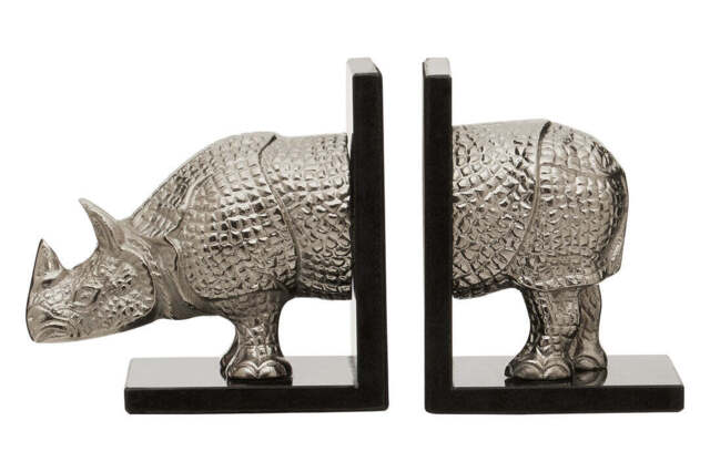 Fairford Rhino Bookends – Set of 2 - image 1