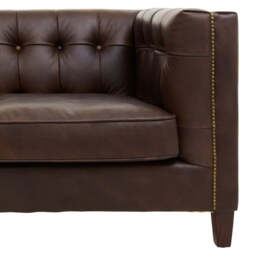 Riviera Leather Sofa – Tufted Back (Three Seater) - thumbnail 5