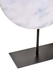 Round Calvion Large White Marble Dia Disc 30cm Sculpture - thumbnail 6