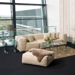 Katrine Nest of Tables with Glass Top Set of 3 - thumbnail 2