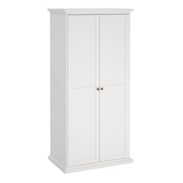 Paris Wardrobe with 2 Doors in White - image 1