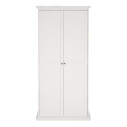 Paris Wardrobe with 2 Doors in White - thumbnail 2