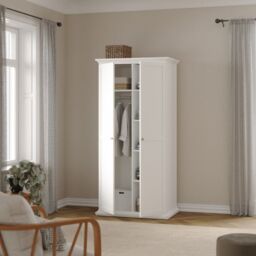 Paris Wardrobe with 2 Doors in White - thumbnail 4