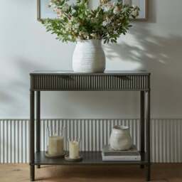 Reed Collection 2 Drawer Console Table – Modern Hallway & Entryway Furniture - thumbnail 1