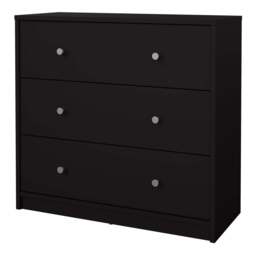May Chest of 3 Drawers in Black - thumbnail 3