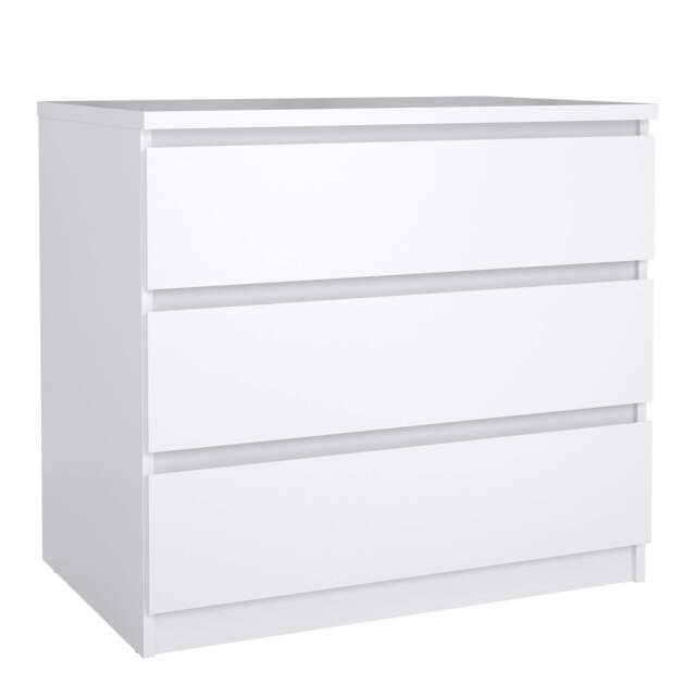 Naia Chest with 3 Drawers in White High Gloss - image 1