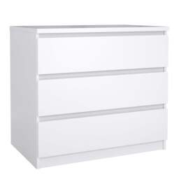 Naia Chest with 3 Drawers in White High Gloss