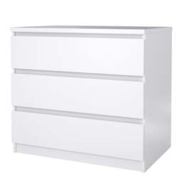 Naia Chest with 3 Drawers in White High Gloss - thumbnail 3