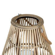 Medium Ellipse Wicker Lantern with Glass Candle Holder - thumbnail 3