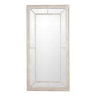 Large Window Mirror with Washed Wood Frame - thumbnail 1