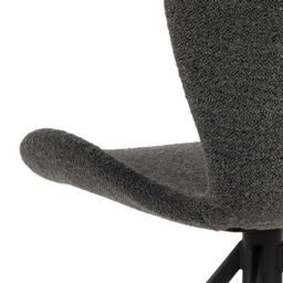 Batilda Swivel Dining Chairs in Grey Fabric – Set of 2 - thumbnail 6