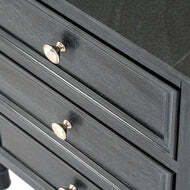 Contour Collection Modern Side Table with Storage Drawers - thumbnail 4