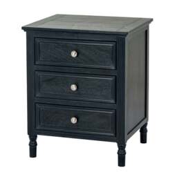 Contour Collection Modern Side Table with Storage Drawers - thumbnail 3
