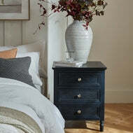 Contour Collection Modern Side Table with Storage Drawers - thumbnail 1