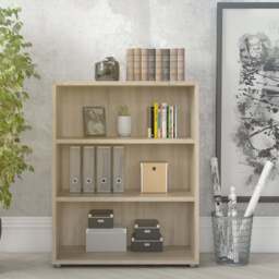 Prima Bookcase 2 Shelves in Oak - thumbnail 4