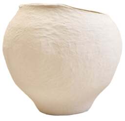 Beige Planter Mache Ravessa Large Cotton