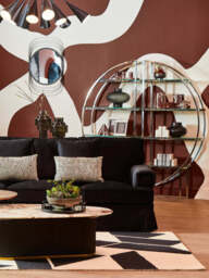 Reed Hanging Chair with Grey Cushions - thumbnail 6