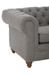 Marina Linen Sofa – Grey (2 Seat) - thumbnail 5