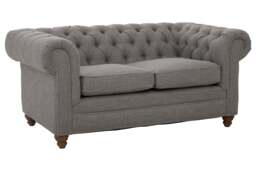 Marina Linen Sofa – Grey (2 Seat) - thumbnail 1