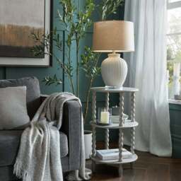 The Camden Collection Tall Round Side Table – Elegant Modern Accent - thumbnail 2