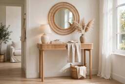 Langley Desk in Oak  Modern Wooden Writing & Computer Table