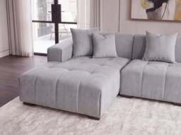 Aluxo Leonard Right Hand Corner Group in Cloudy Grey Bouclé - FOOTSTOOL - thumbnail 4