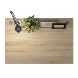 Prima Desk 120cm in Oak with White Legs - thumbnail 4