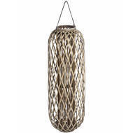 Huge Standing Wicker Floor Lantern - image 1