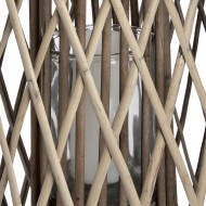 Huge Standing Wicker Floor Lantern - thumbnail 2