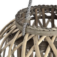 Huge Standing Wicker Floor Lantern - thumbnail 3