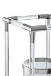 Aegean Candle Holder – Silver Finish & Acrylic (Large) - thumbnail 2