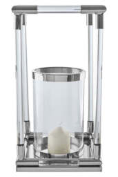 Aegean Candle Holder – Silver Finish & Acrylic (Large) - thumbnail 4
