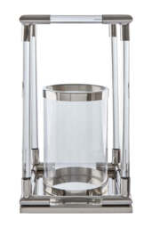 Aegean Candle Holder – Silver Finish & Acrylic (Large) - thumbnail 1